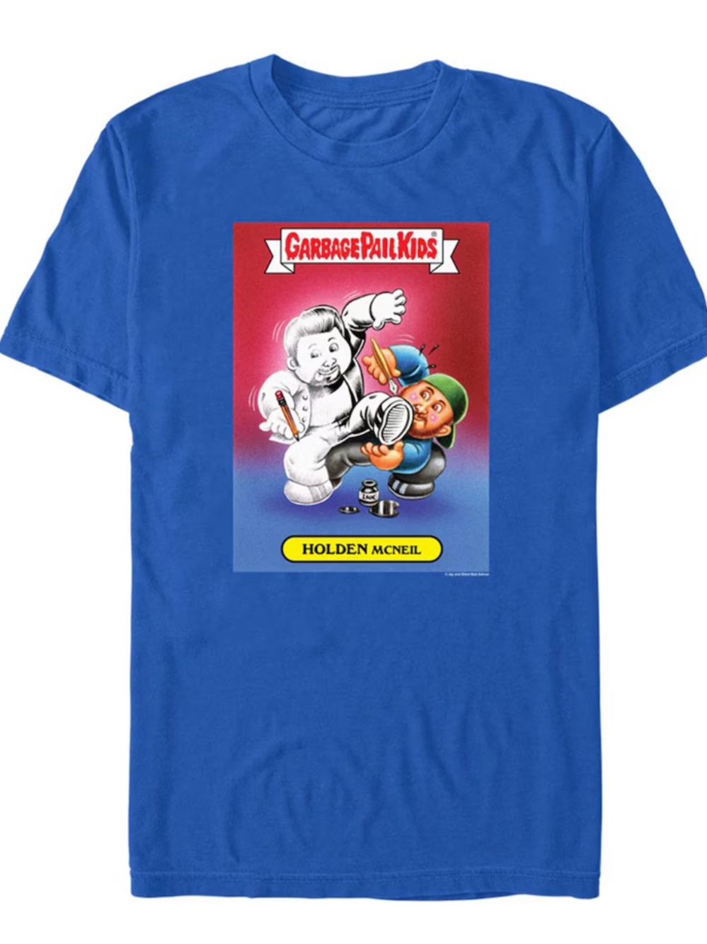 Holden Blue GPK Graphic Tee with Multicolor Cartoon Print